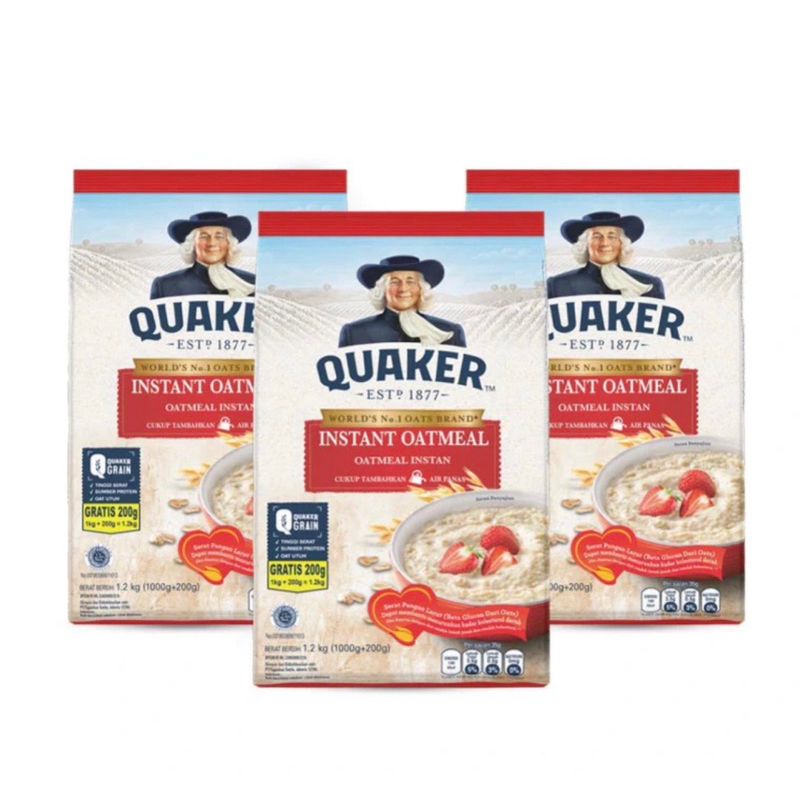 

Quaker Instan Oats/Oatmeal 1.000+200gr