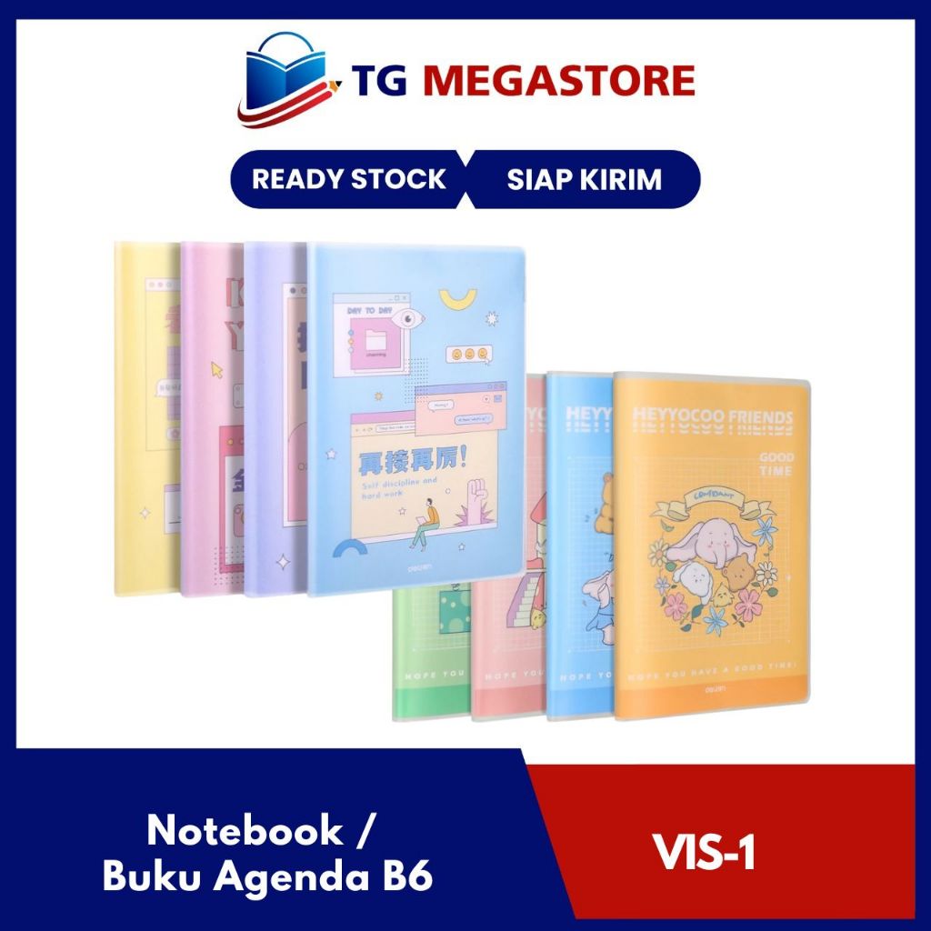 

Buku Deli Notebook / Buku Agenda B6 60 Halaman Cover Plastik - T3260
