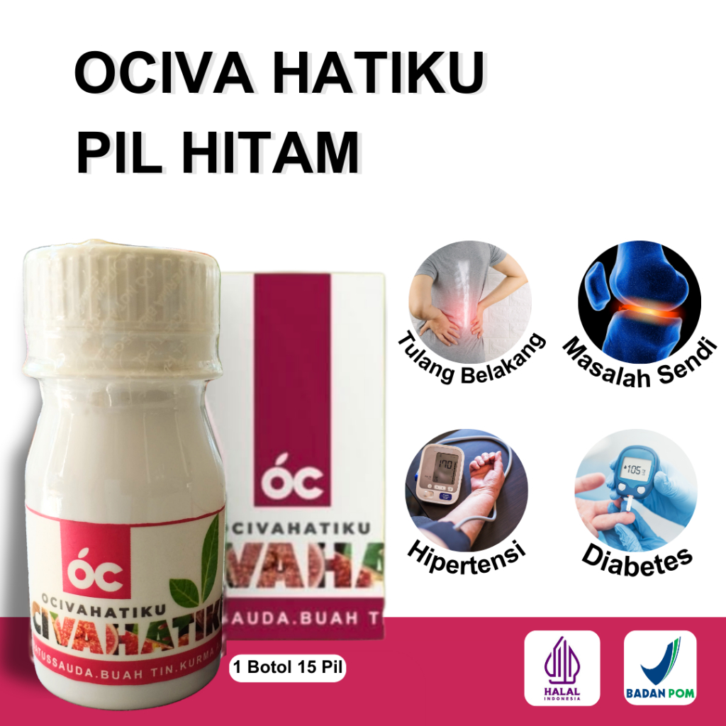 OcivaHatiku Pil Hitam Obat Herbal Asma Pernafasan Batuk Berlendir TBC