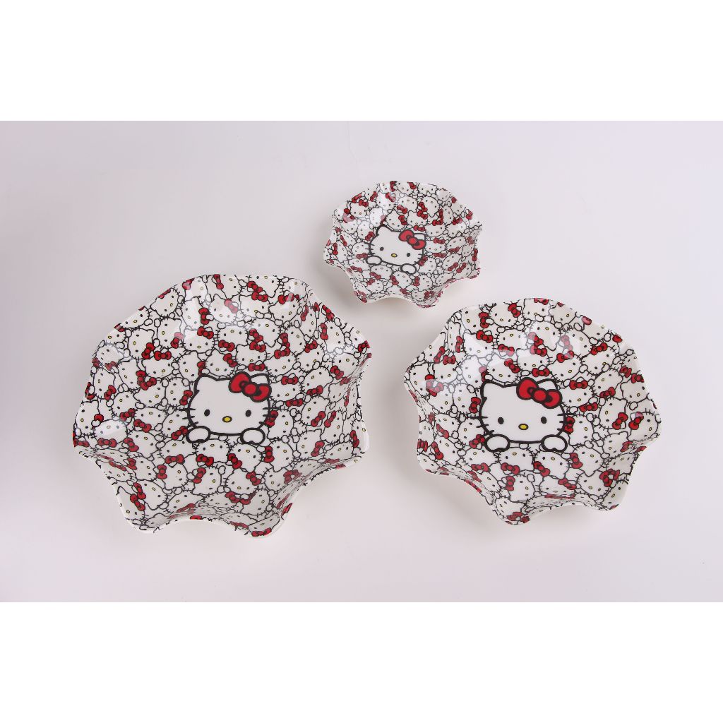 Set piring melamin Hello Kitty isi 3 S070960