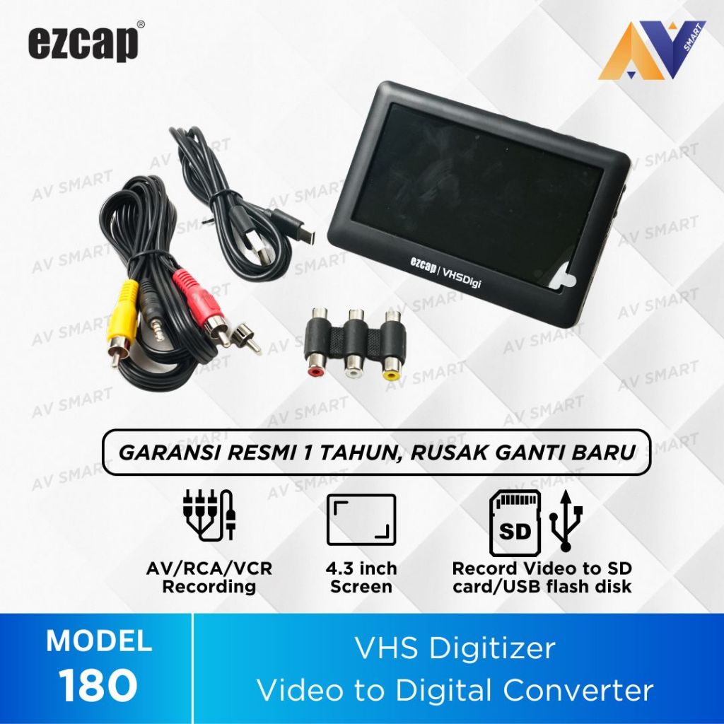 Ezcap180 AV RCA VCR Recorder Save to Flashdisk / Micro SD Ezcap 180