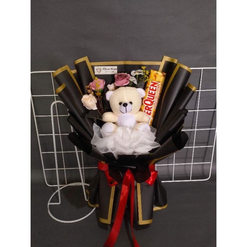 

buket coklat+boneka+free coklat