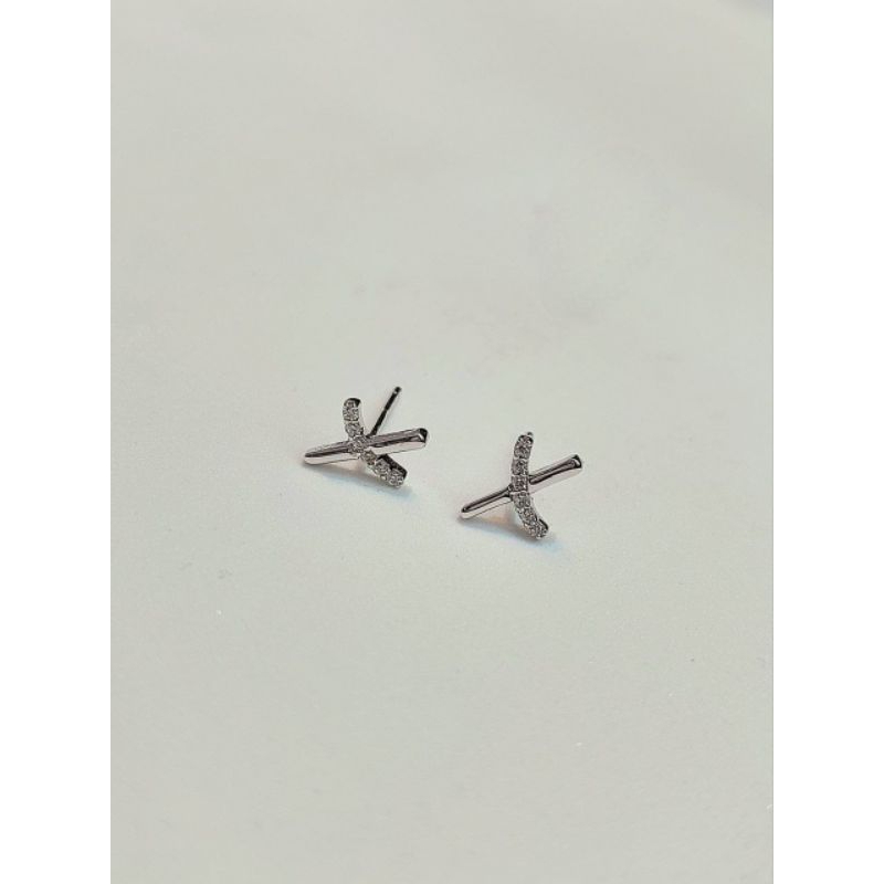 Anting Giwang Emas Putih Fashion Zricon 1.13 Gram 750 17k (AH216)