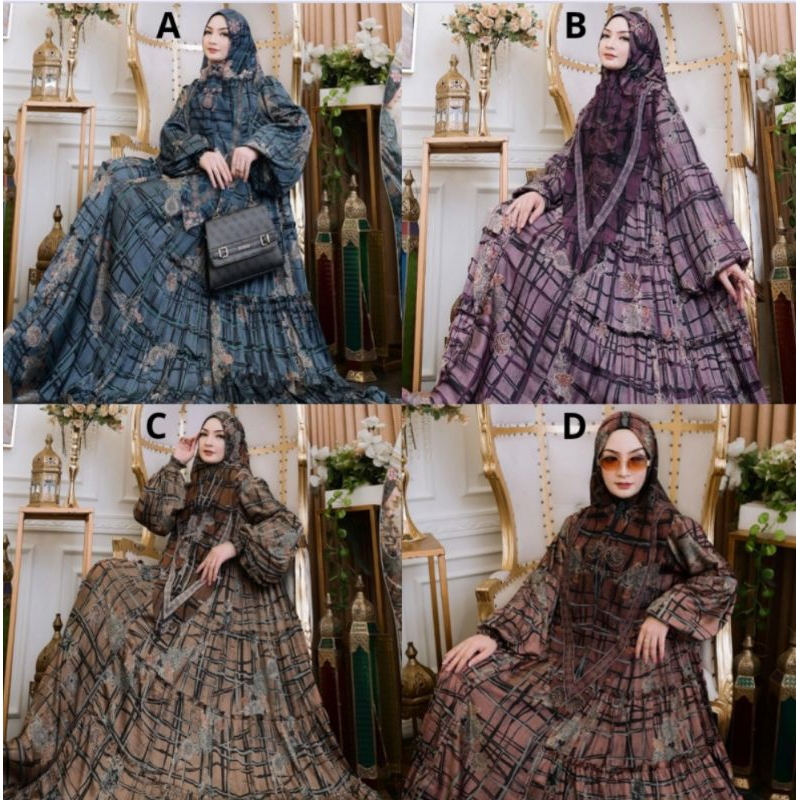 UNAISYAH GAMIS SERIES PREMIUM SET BY YODIZEIN SYAR'I