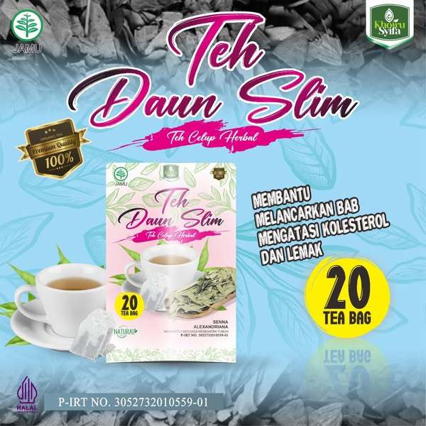 

TEH DAUN SLIM | TEH CELUP HERBAL BUAT PELANGSING BADAN | RAMUAN ALAMI YANG AMAN DAN BAIK UNTUK DIET