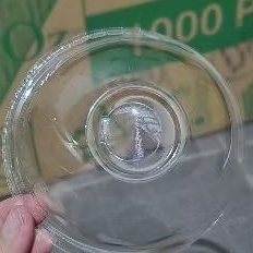 Tutup Cup Gelas Plastik Bening Besar (untuk cup 18 oz slim merk Kurnia Cup)