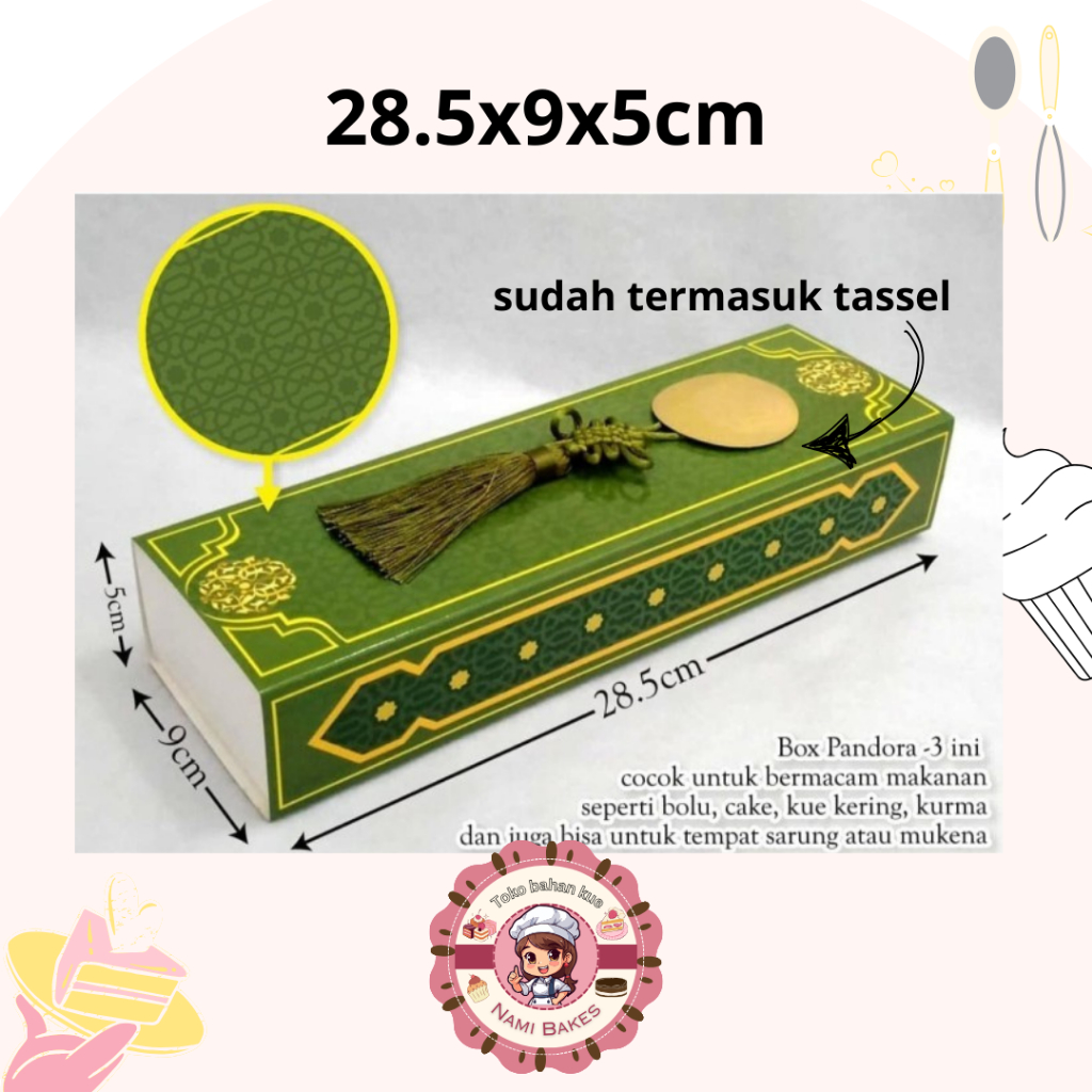 

Kotak Lebaran / Box Hampers 28.5x9x5cm Idul Fitri | Lebaran EID MUBARAK