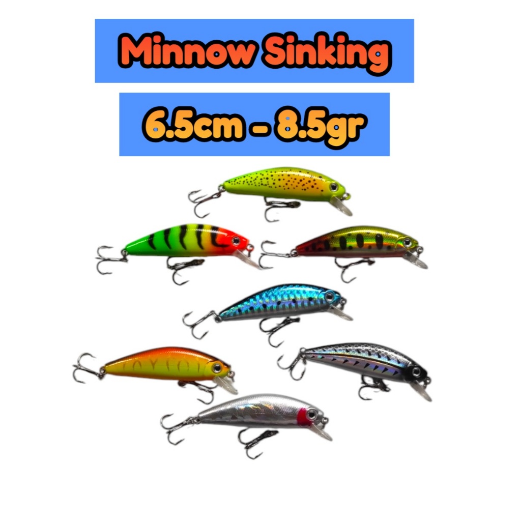 Minnow Umpan Mancing Minnow 6.5cm 8.5gr Minnow Sinking Umpan Casting Umpan Ul