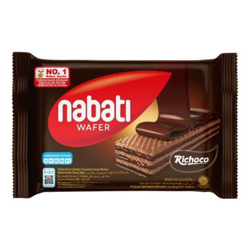 

Nabati Wafet 2000 Rasa Coklat, Harga per 10 Pcs.