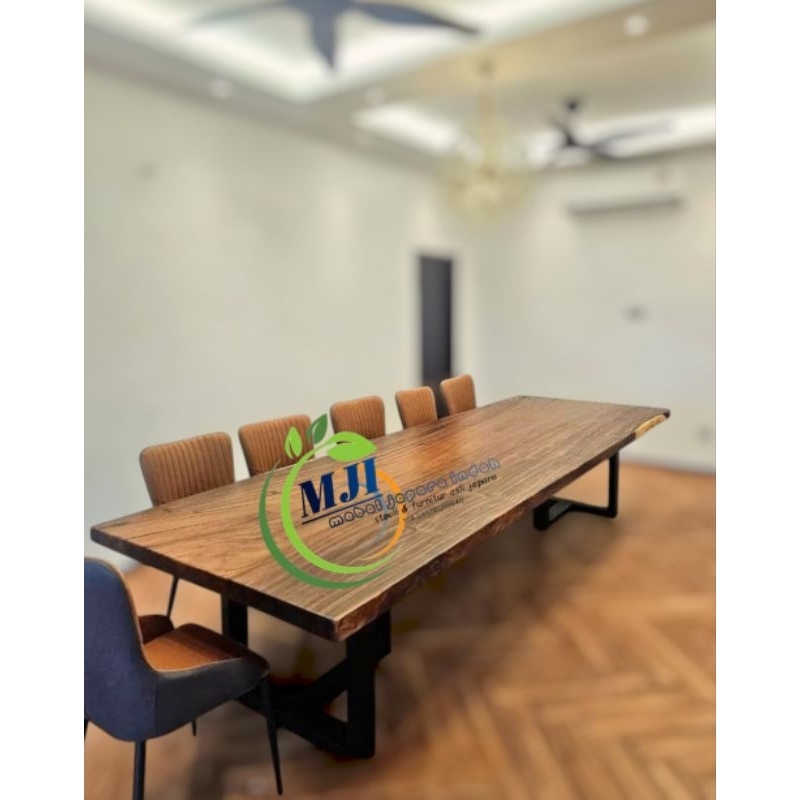 meja miting,meja kerja kayu trembesi/suar kayu solid