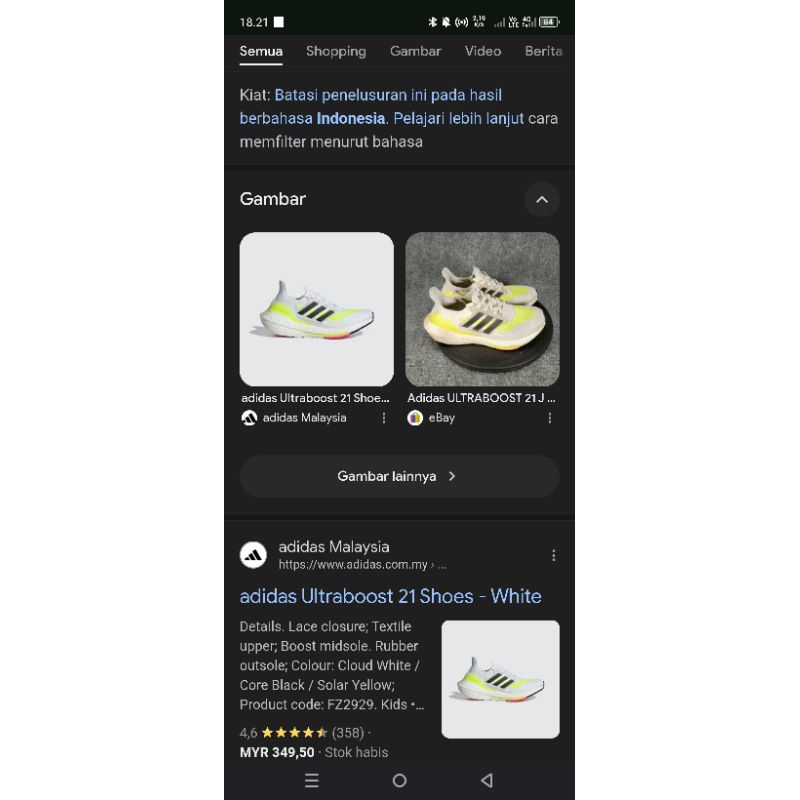 Adidas Ultraboost 21 Shoes - White