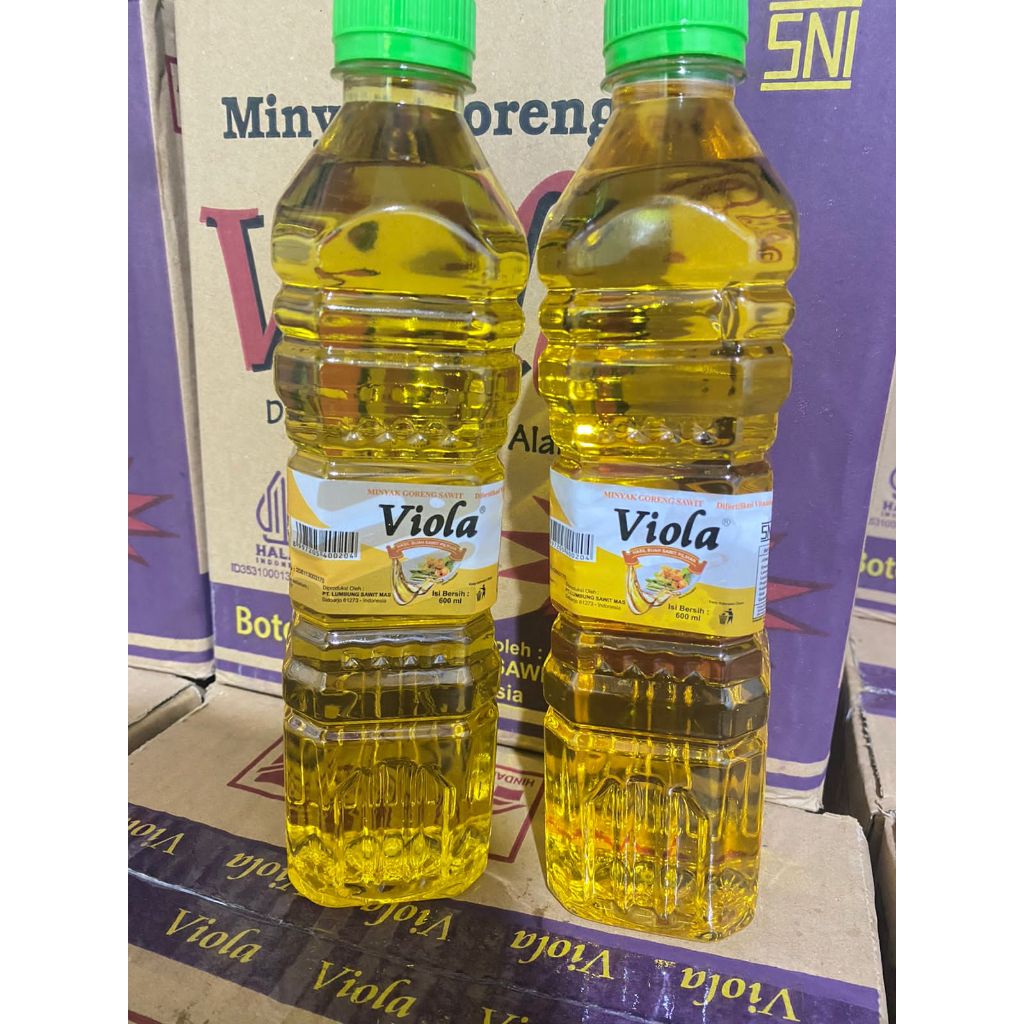 

Minyak goreng viola 600 ml 1 dus isi 24 botol