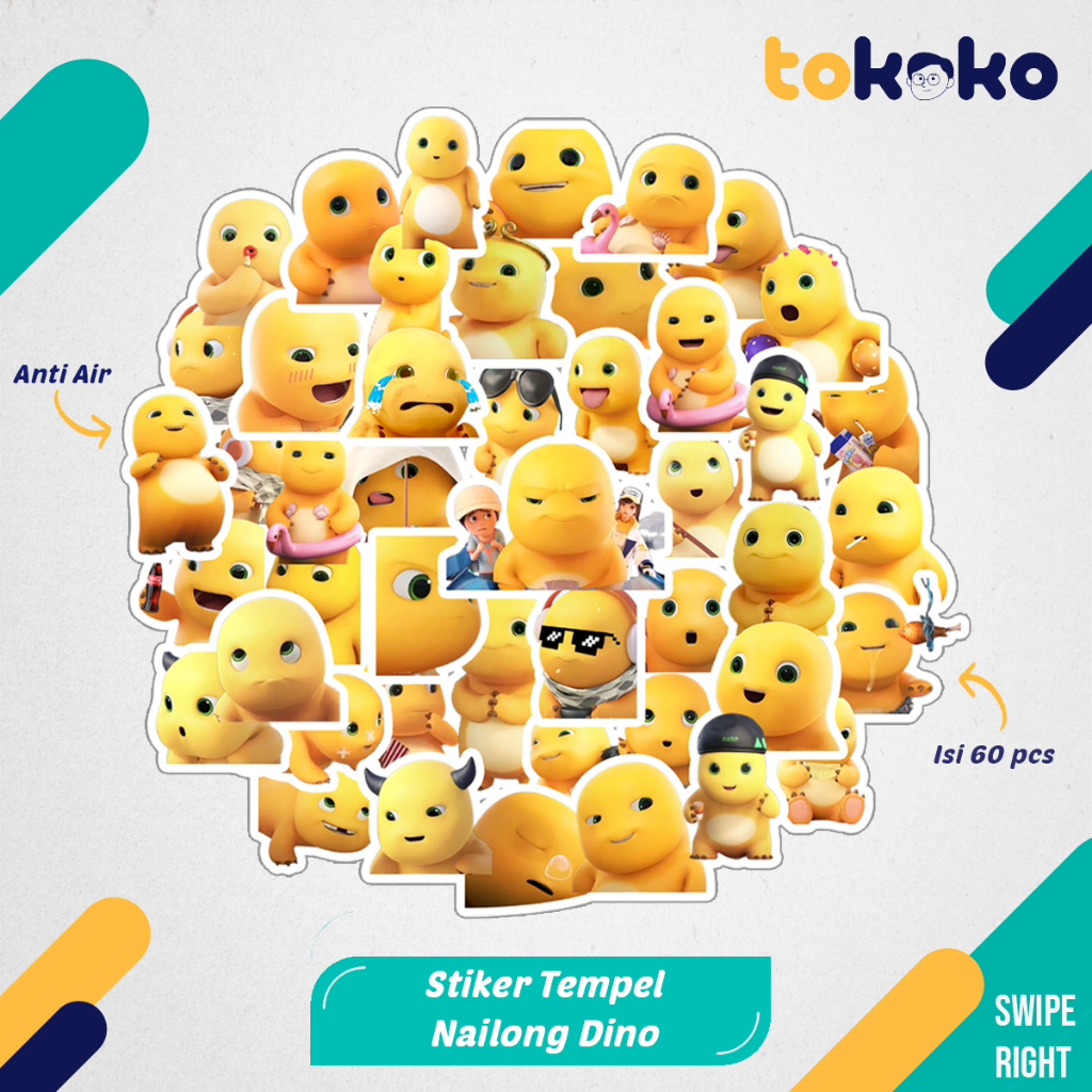 

Stiker Cutting Nailong Dino Kuning Kartun Film Paper Vinyl Dekorasi Laptop Koper Tumbler Kulkas DIY