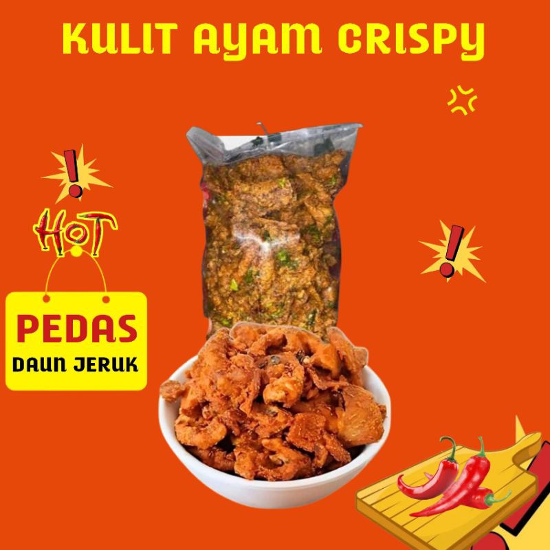 

Kulit Ayam Crispy Pedas/Asin Gurih Daun Jeruk