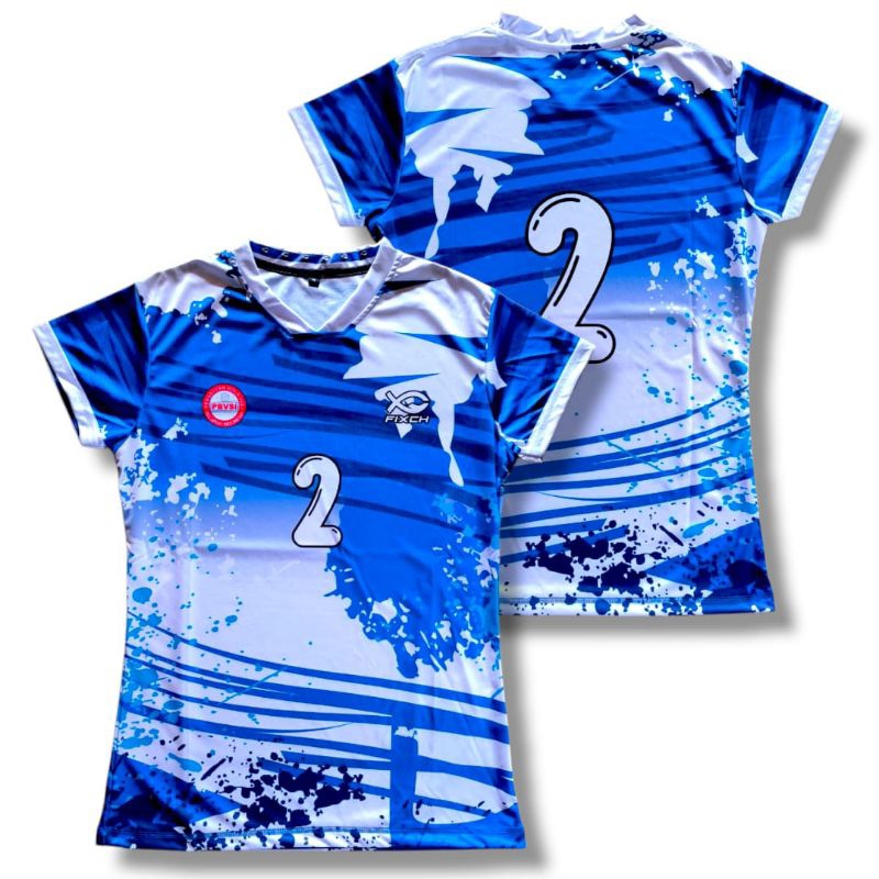 jersey lusinan team cewek voli full printing murah o-z