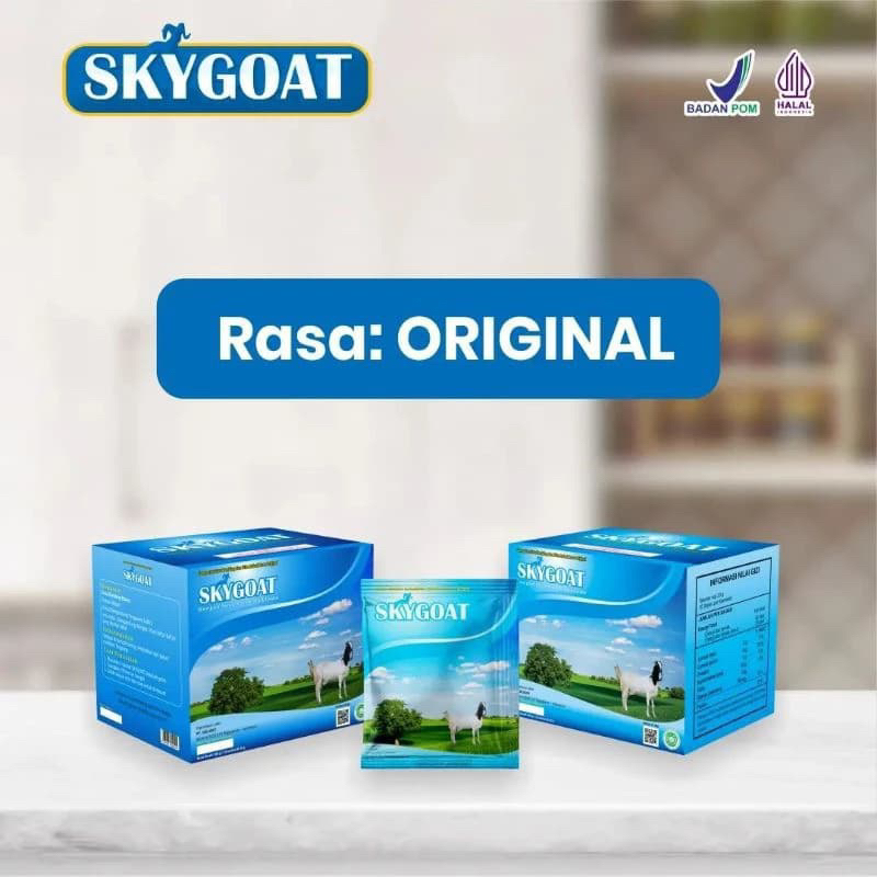 

Skygoat - susu kambing etawa original rasa vanilla isi 10 sachet