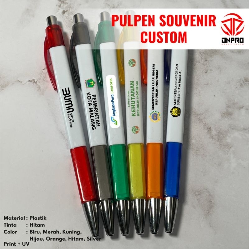 Pulpen Kotak Custom - Seminar Souvenir Branding Promosi