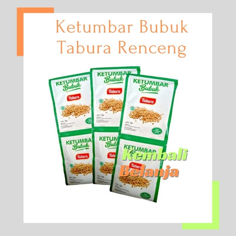 

Ketumbar Bubuk Tabura 1 Renceng ( Isi 12 Sachet )/ Tumbar Bubuk Tabura 1 Renteng/ Bumbu Masak Praktis