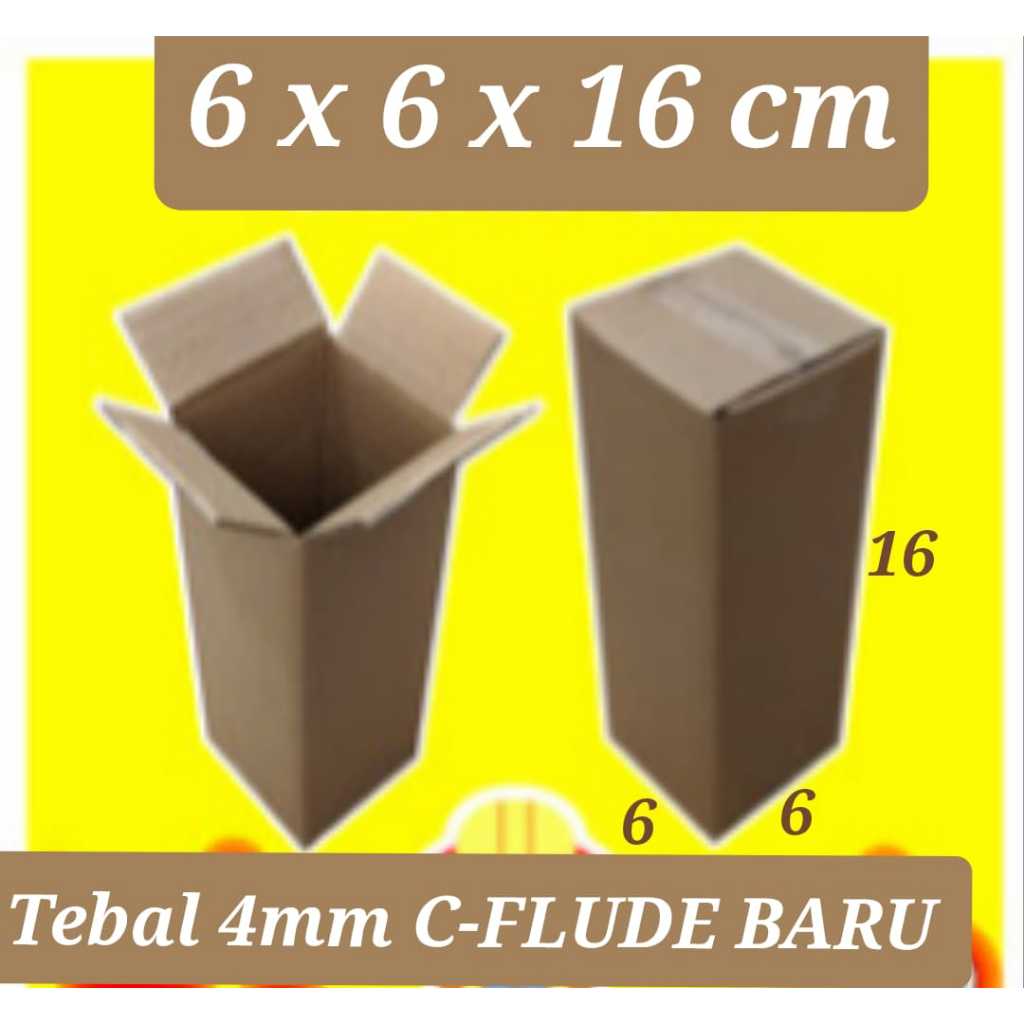 

KARDUS PACKING 6X6X16 CM TEBAL 4MM C-FLUDE SINGLE WALL BOX KARDUS PAKING