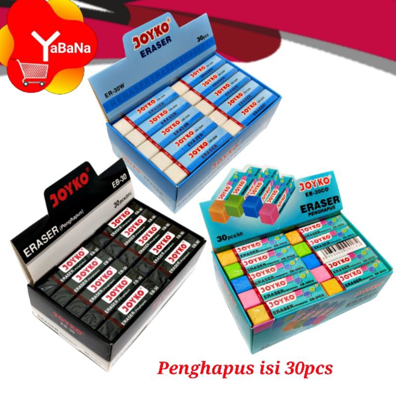 

Penghapus Pensil Erase Joyko ER-30 isi 30pcs