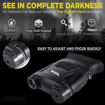 Eyebre Teropong Binocular - NV200HD | Night Vision Infrared Recorder | IPX4 | Alat Observasi Malam H