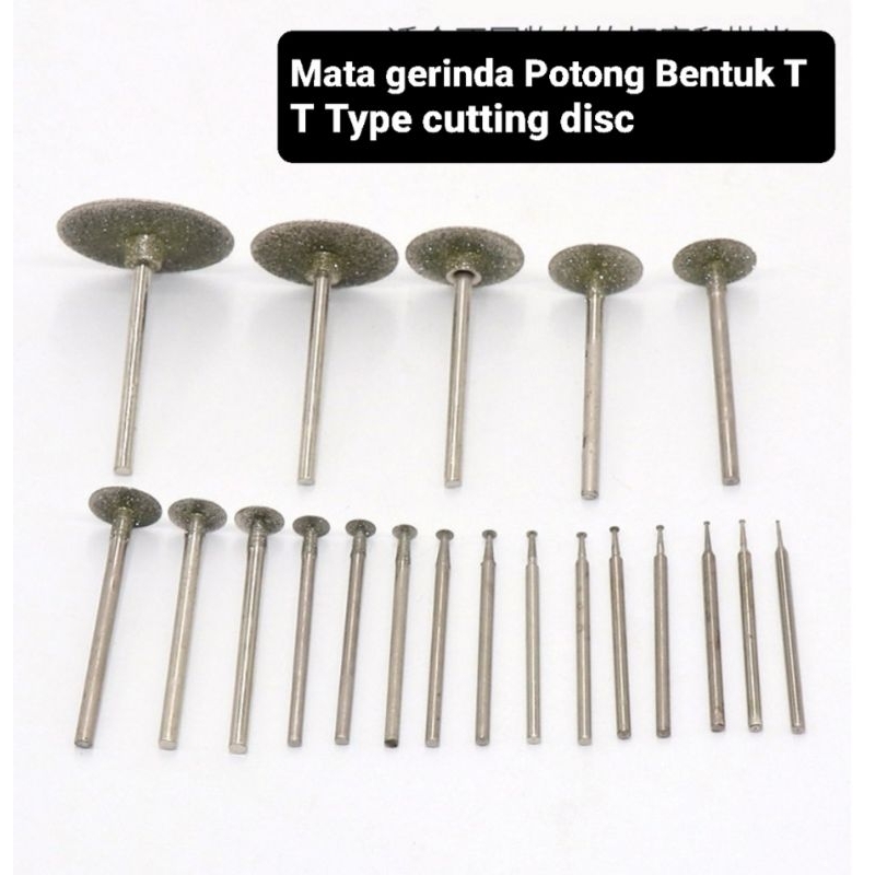 Set 5pcs mata bor gerinda potong cutting disc Bentuk T type ukir pahat tuner kerajinan batu granit p