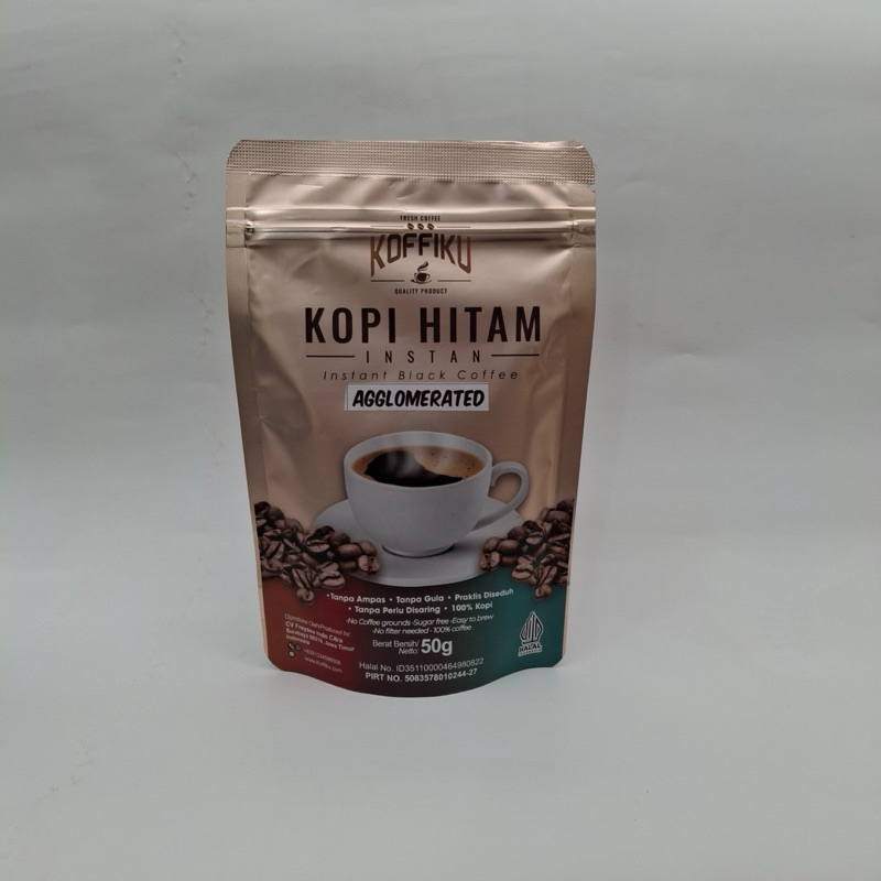 

KOFFIKU Agglomereted Granule kopi hitam tanpa ampas kemasan ekonomis 50 gram