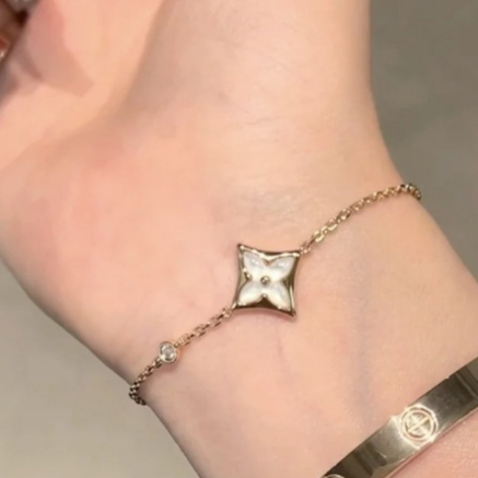 ❤  COD【17K /emas asli/750kadar】Ibu putih berlian bentuk gelang mutiara