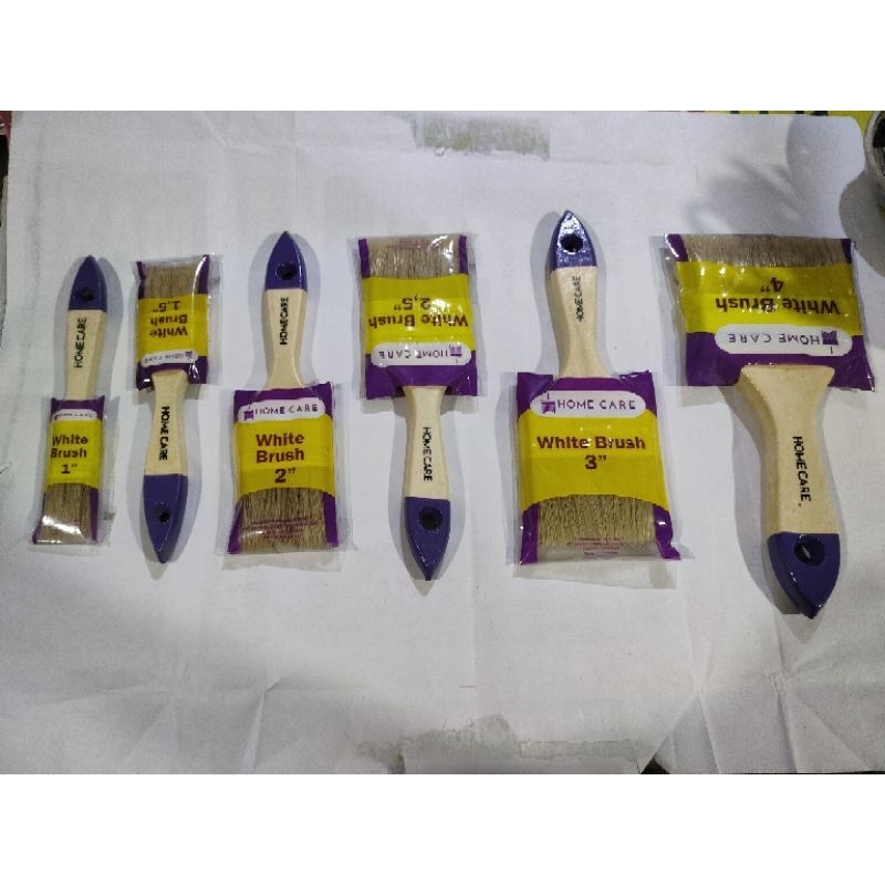 

Kuas Cat Home Care White Brush Gagang Kayu 1" 1,5" 2" 2,5" 3" 4" / Kuas Cat Tembok
