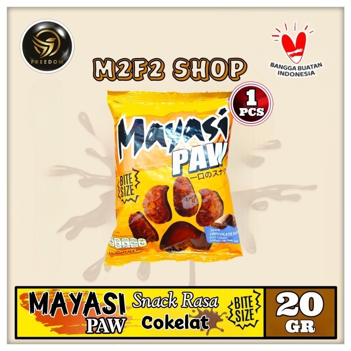 

Snack Mayasi PAW Bite Size Chocolate Flavor | Camilan Rasa Cokelat Sachet - 20 gr (Kemasan Satuan)