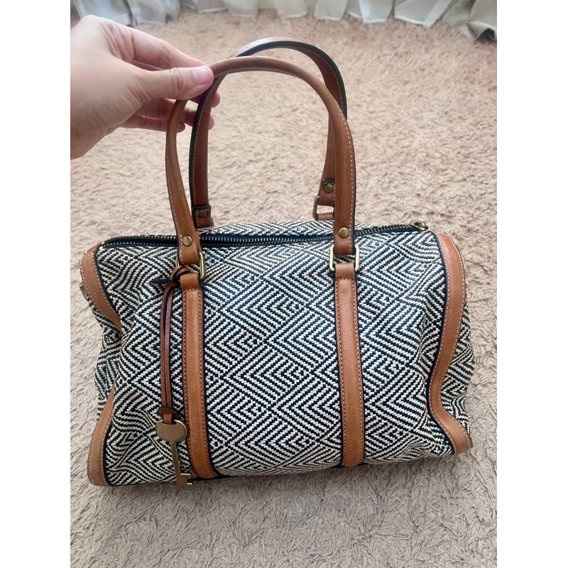 FOSSIL SATCHEL KENDALL NATURAL (PRELOVED)
