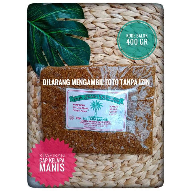 

Krasikan Cap Kelapa Manis Kode Balok 400 Gr