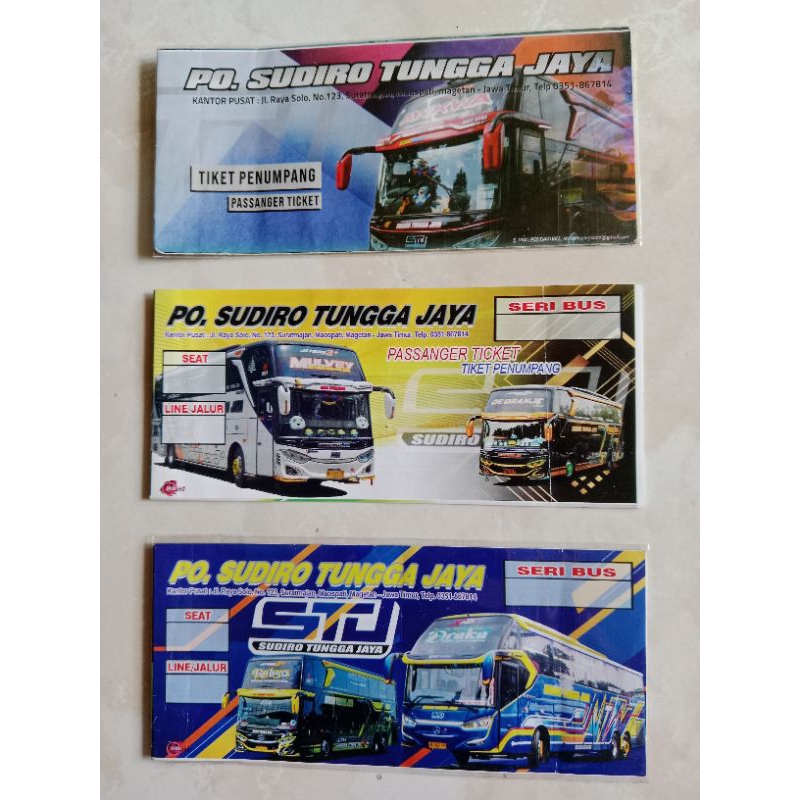 Tiket bis / bus jadul lawas