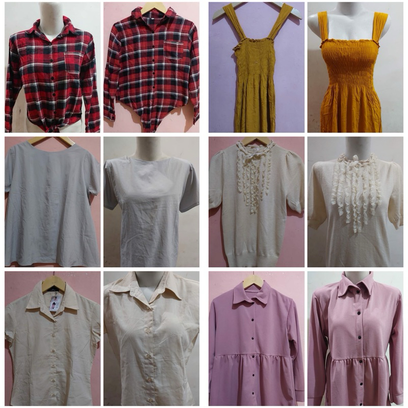 [THRIFT SALE] ATASAN KEMEJA BLOUSE DRESS COQUETTE Y2K PT. 3