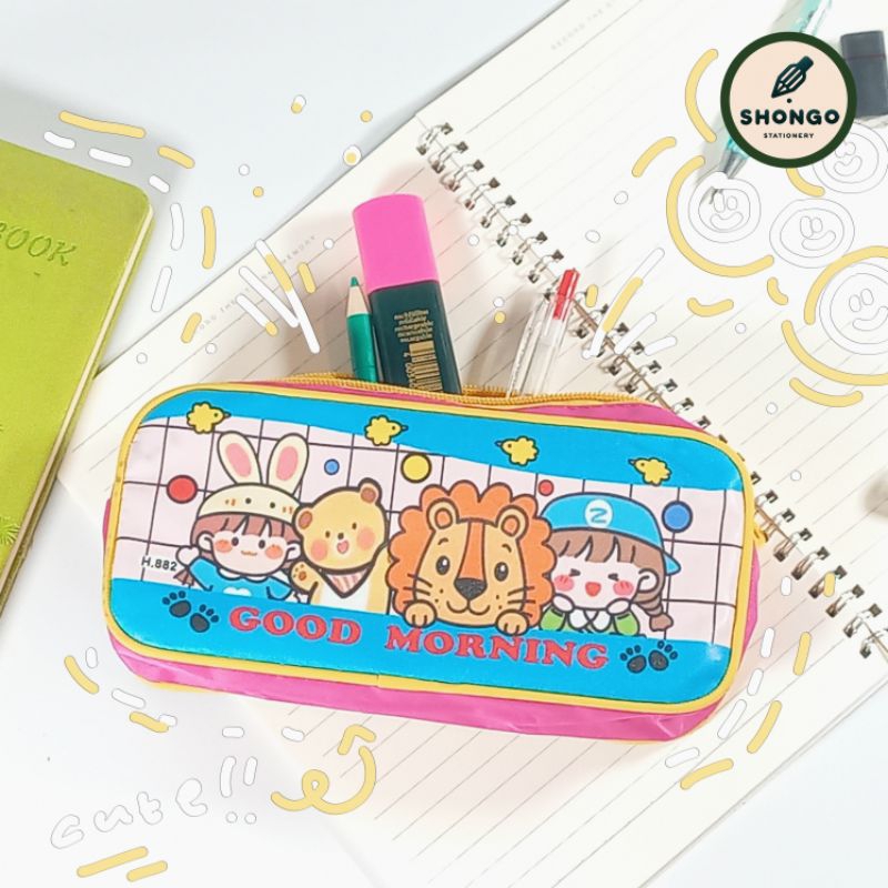 

Pencil Case Zipper Lucu Aesthetic | Tempat Pensil Besar Multifungsi untuk Sekolah dan Kantor | H-882