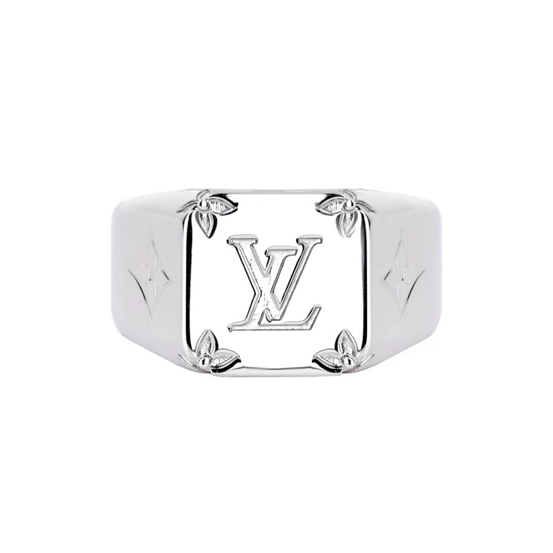 LOUIS VUITTON Monogram Signet Ring