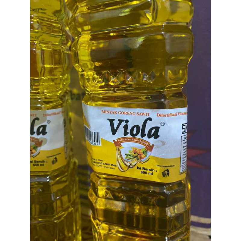 

Minyak goreng viola 600 ml isi 6 pcs