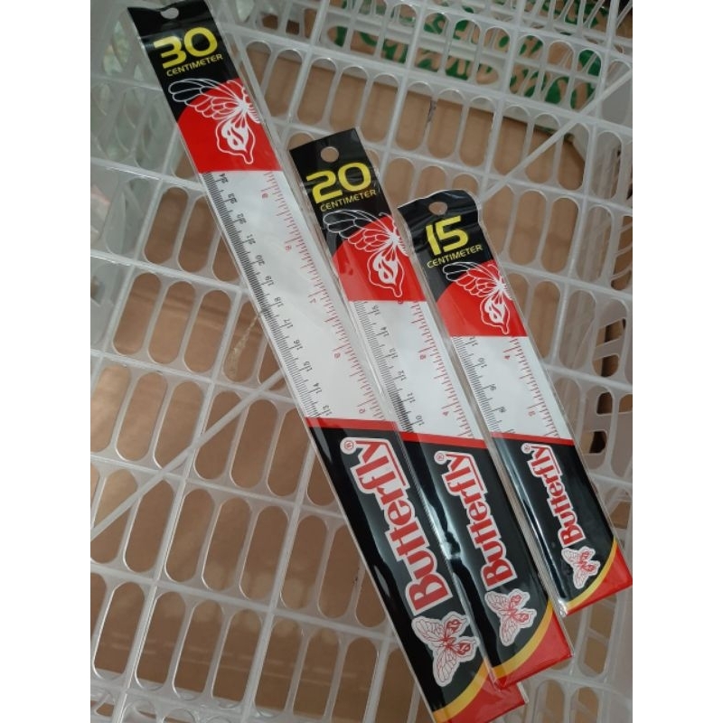 

PENGGARIS PLASTIK MERK BUTTERFLY UKURAN 15, 20, 30 CM