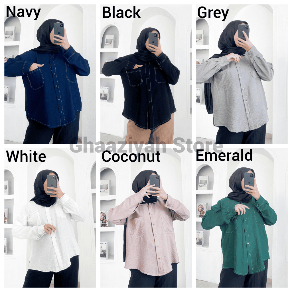 ATASAN KEMEJA BUBY SHIRT / BAJU WANITA MURAH / POLO LINEN / KEMEJA WANITA / OVERSIZE / KOREAN STYLE 