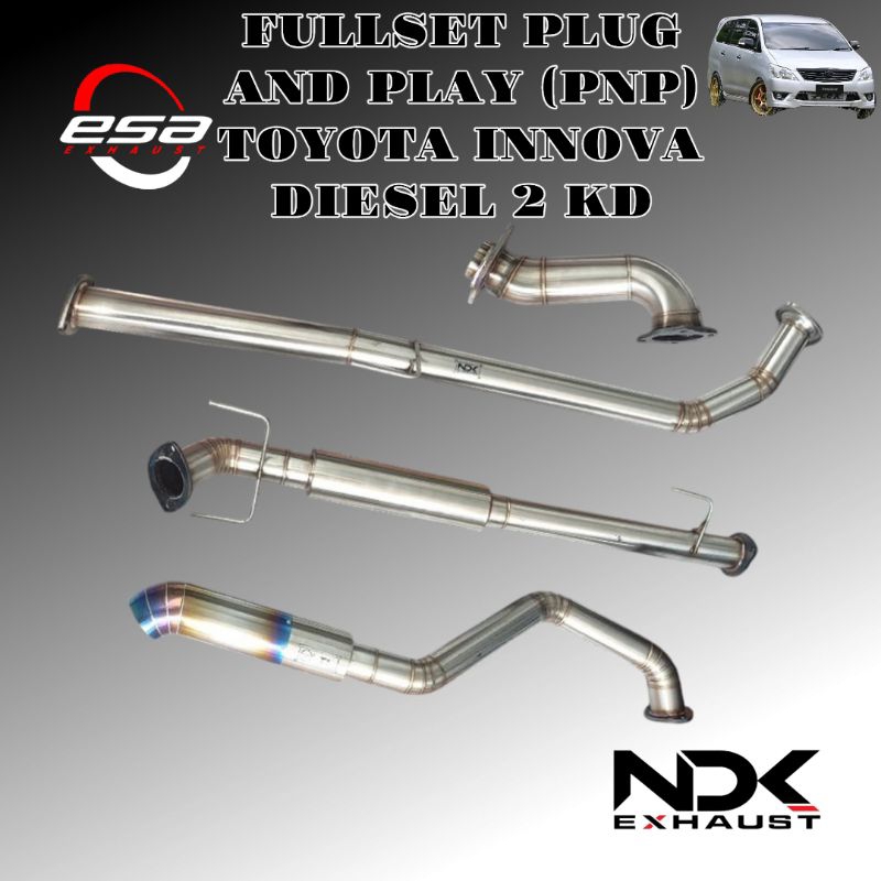 KNALPOT MOBIL FULLSYSTEM PNP TOYOTA INNOVA DIESEL 2 KD NDK EXHAUST KNALPOT MOBIL DIESEL KNALPOT RACI