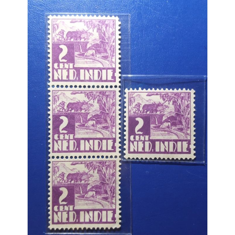 

Perangko Nederlandsch Indie 2 Cent Kerbau 1937 4 Pcs