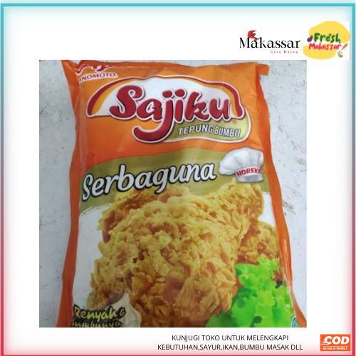 

Tepung Sajiku serba guna,Murah Makassar,Sembako Murah,cocok buat ayam krispy/krispi,bahan kue,Terigu/terigu gorengan,buat adonan,Promo tepung/terigu Sajiku Serba Guna Asli,fresh,bersih,tepung adonan,terigu segitiga biru,terigu kompas