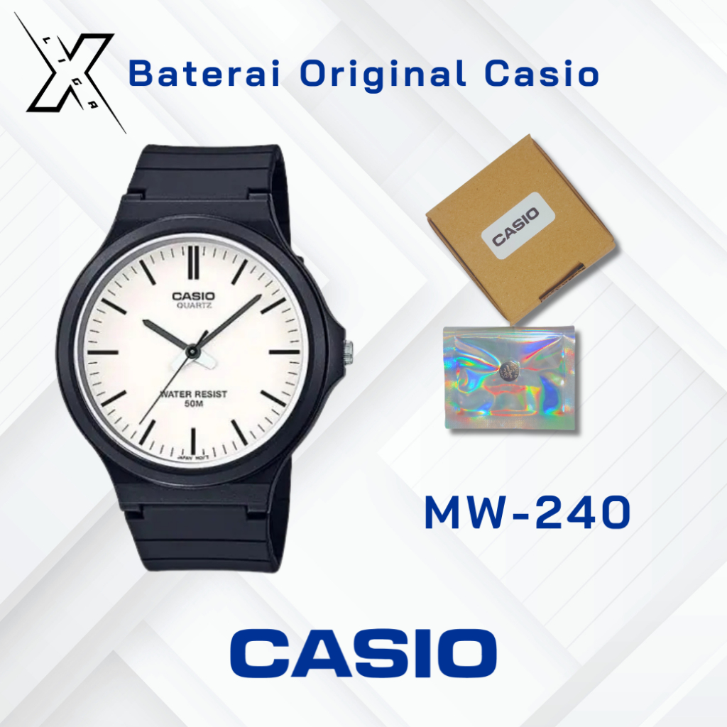 Baterai Jam Tangan Casio MW-240 Original