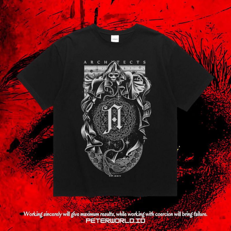 Peterworld "Architects" Kaos | T shirt | Kaos Band Architects Vintage Tee
