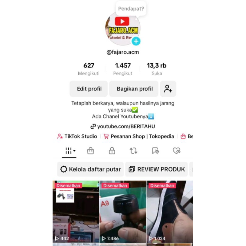 TIKET AKUN TIKTOK 1000 FOLLOWER SUPPORT LIVE