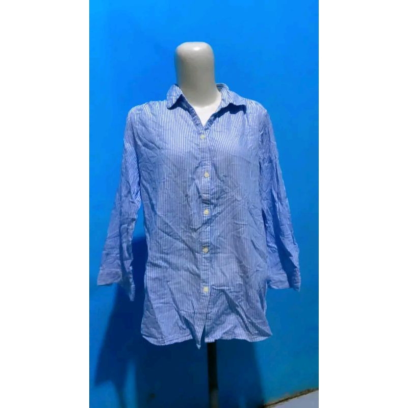 KEMEJA SALUR WANITA LENGAN PANJANG