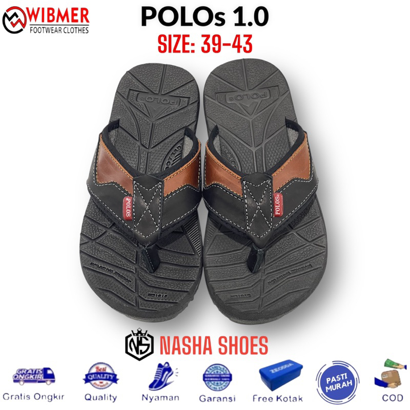 Sendal Jepit Gunung Bahan kulit sapi Super Berkualitas - Sandal Outdoor Pria Sandal anti slip