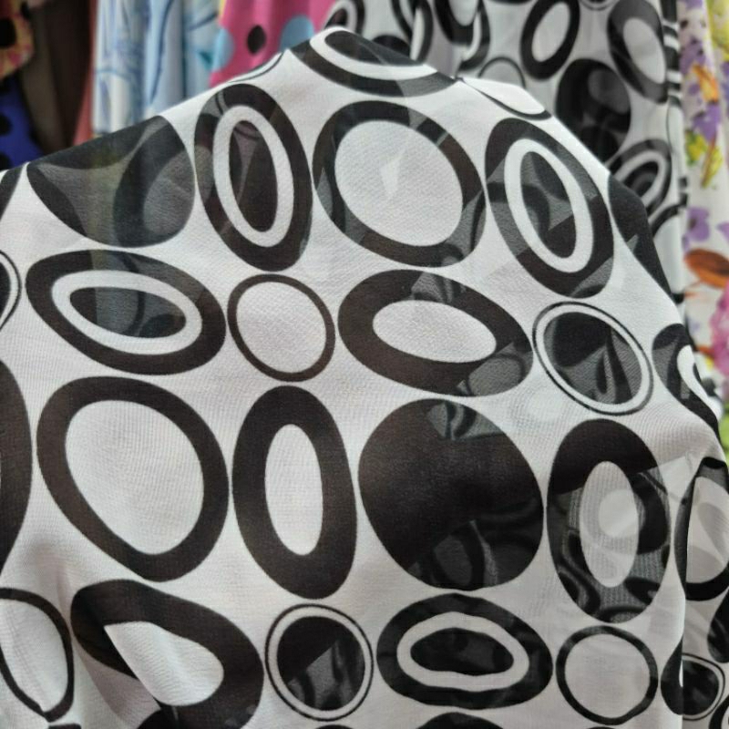 KAIN SIFON PREMIUM MOTIF POLKADOT - KAIN SIFON MOTIF POLKADOT HARGA/0,5M