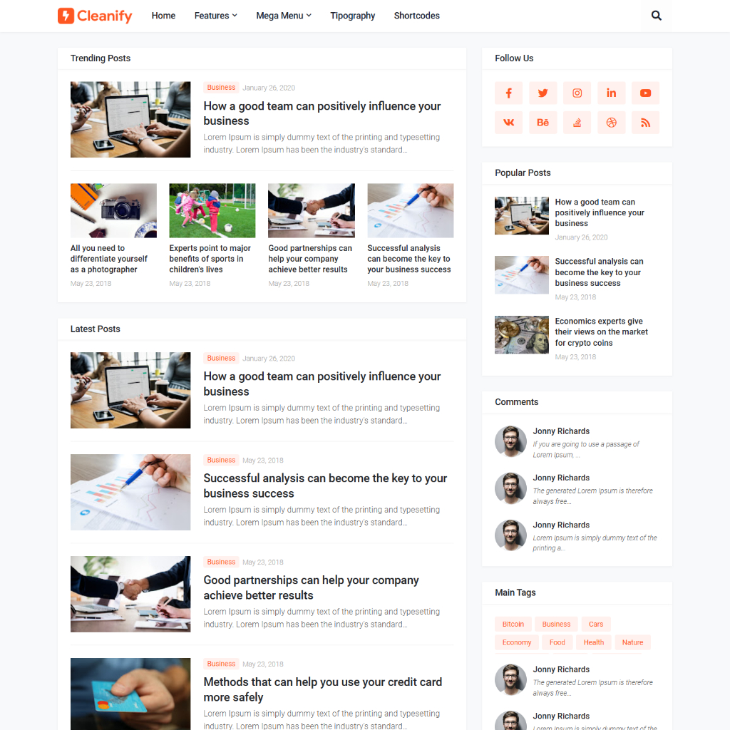 Cleanify - Responsive Blogger Template