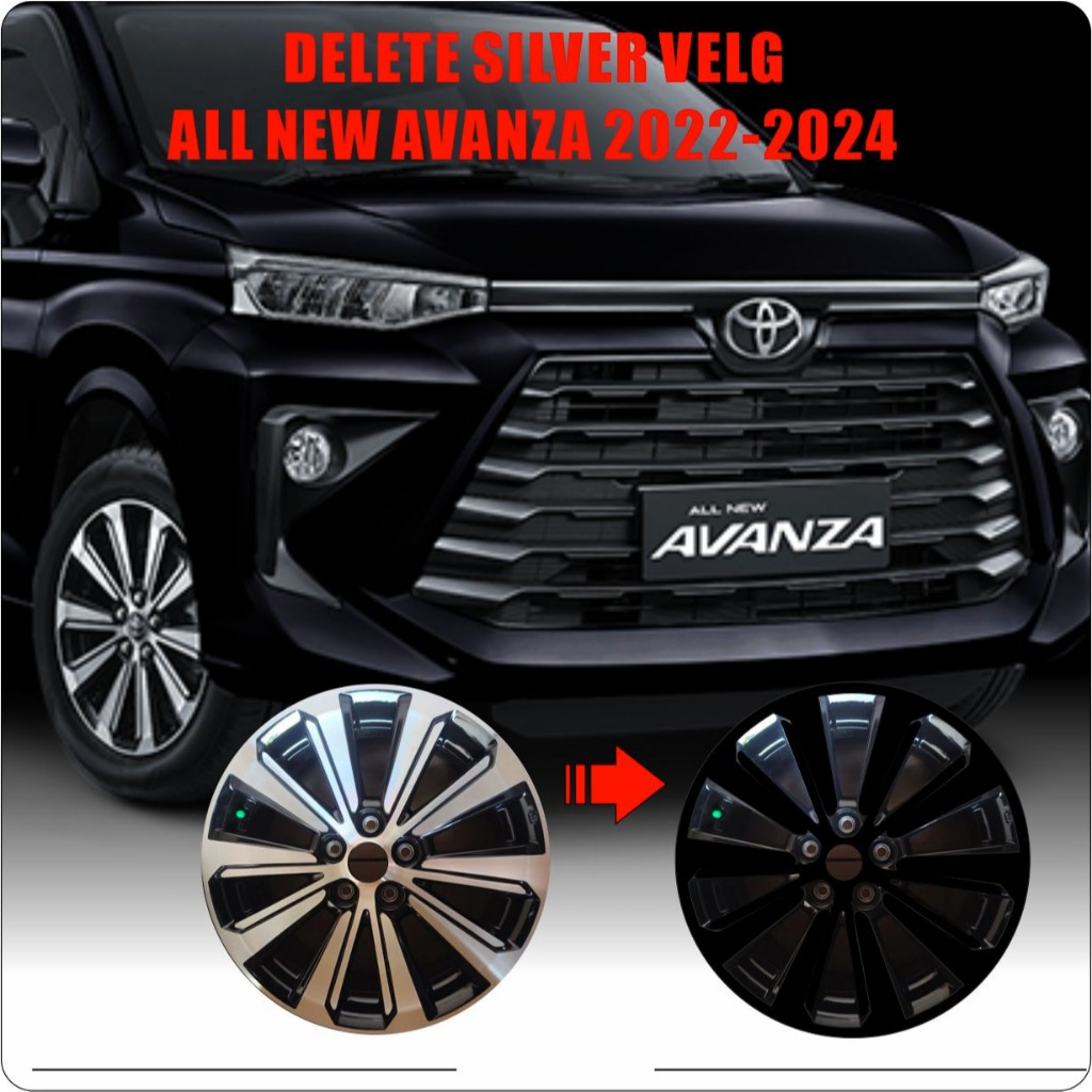 STICKER VELG/STIKER PELEK DELETE SILVER MOBIL ALL NEW AVANZA TAHUN 2022-2024